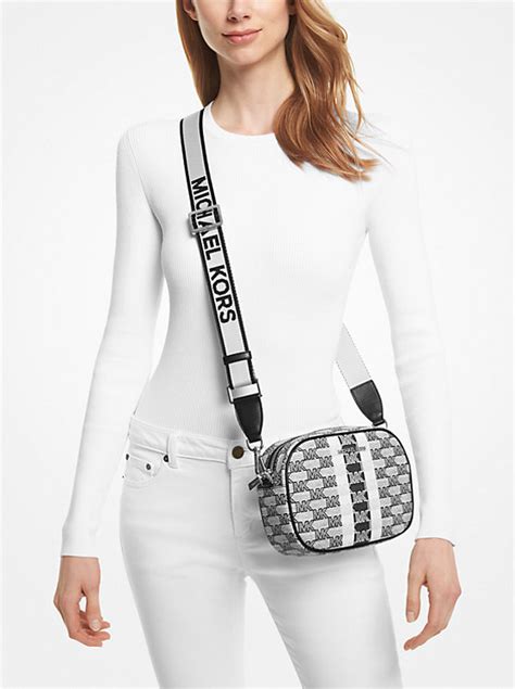 michael kors jet set medium logo stripe crossbody bag|Jet Set Medium Logo Stripe Crossbody Bag .